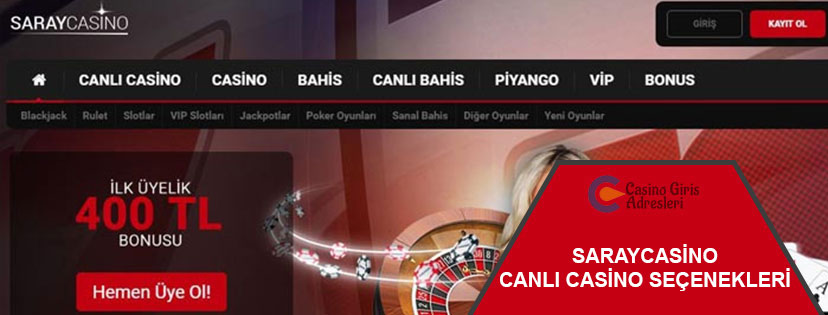 Saray Casino Canlı Casino Seçenekleri